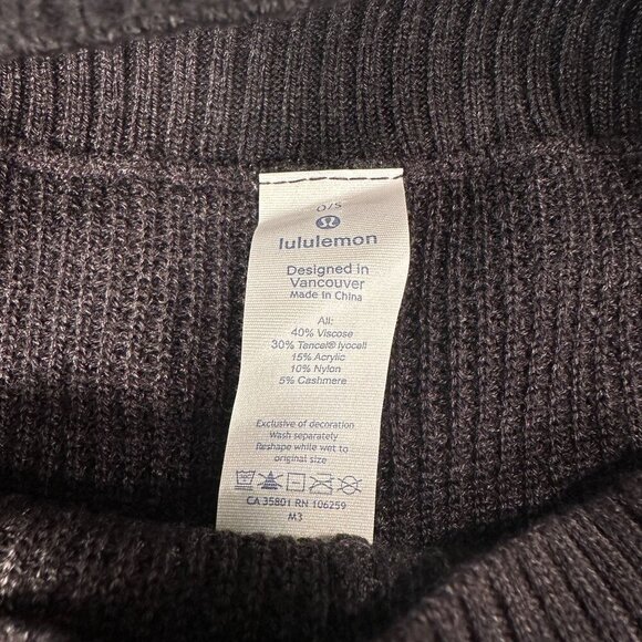 Lululemon Forward Flow Cape Women Athletic Cashmere Blend Knit Poncho Sweater - Picture 3 of 16